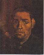 Vincent Van Gogh Head of a young peasant with a Pipe oil on canvas